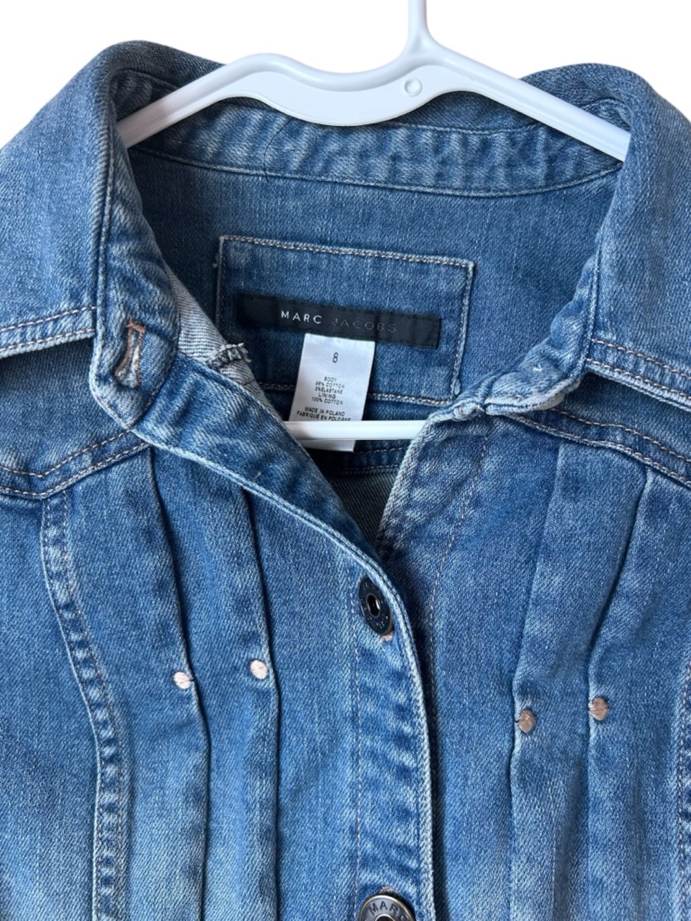 Marc Jacobs Women's Blue Denim Jacket - Casual Button - Picture 2 of 3
